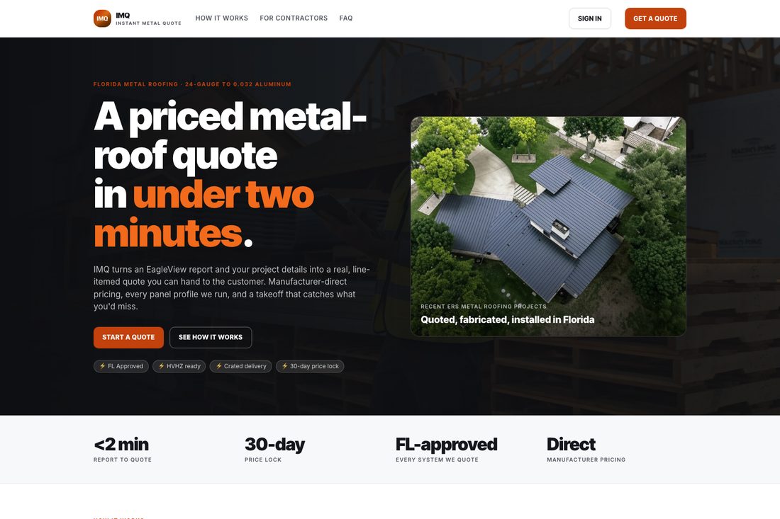 The Instant Metal Quote app