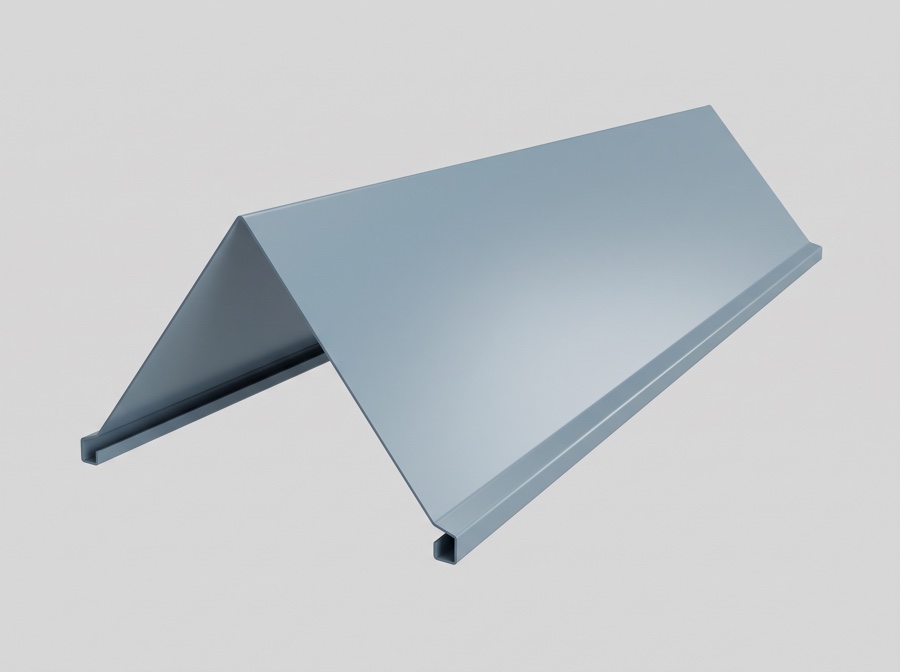 Ridge cap metal roof trim profile