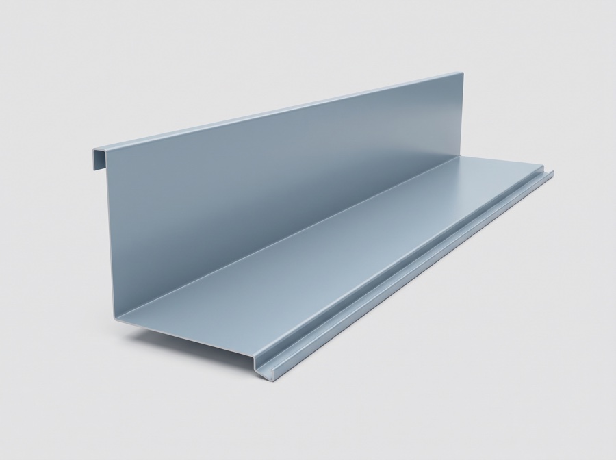 Sidewall metal roof trim profile
